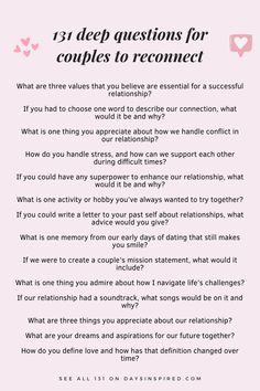 Things To Do To Help Your Relationship, Pre Relationship Questions, Books To Read Together Couples, Relationship Must Haves, Things To Ask Your Partner, How To Reconnect With Your Boyfriend, Beginning Relationship Questions, Things To Do To Make Your Relationship Better, Wnrs Questions Couples