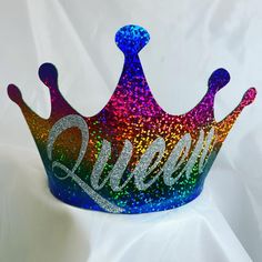 "Customized large adult crowns for all occasions, Birthdays, Bachelorette Parties, Graduations, & Bridal Showers. Beautiful Sparkling crowns made to look like glitter but does NOT rub off!. Turn on the glitz by embellishing your crown with colored gems and faux rhinestone trim. Choose from an array of colors to coordinate with the theme of your party or your outfit. Personalize your crown! (Since there is limited space, please keep personalization to a bare minimum) One size fits most. appro Structured Crown For Party And Carnival, Structured Crown For Carnival Party, Carnival Party Structured Crown, Novelty Multicolor Birthday Party Supplies, Multicolor Novelty Birthday Party Supplies, 21st Birthday Crown, Cheer Sash, Dirty Thirty Birthday, Senior Sash