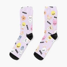 Super soft all-over printed knit socks with extra cushioning in the sole. Suitable for men and women. Stray kids skzoo characters, adorable repeating pattern Casual Multicolor Cartoon Print Socks, Fun Multicolor Character Print Socks, Casual Multicolor Character Print Socks, Stray Kids Skzoo Characters, Skzoo Characters, Pattern Socks, Patterned Socks, Kids Socks, Designer Socks