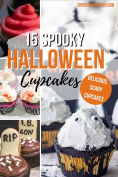 17 Spooky Halloween Cupcakes Cupcake Ideas Halloween, Easy Halloween Cupcake Ideas, Scary Cupcakes, Halloween Cupcake Recipes, Homemade Ganache, Halloween Cupcake Ideas, Perfect Cupcake Recipe, Spooky Cupcakes, Corn Cupcakes