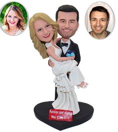 Custom Made Wedding Couple Bobbleheads Cake Toppers Make Your Own Bobblehead, Unique Wedding Cake Toppers, Unique Wedding Cake, Wedding Cake Toppers Unique, Custom Wedding Cake Toppers, Unique Wedding Cakes, Custom Cake Toppers, Wedding Couple, Bobble Head