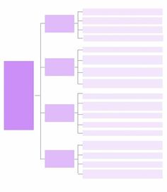 a purple and white family tree is shown