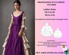 Renaissance victorian fantasy cosplay dress pattern  Long Sleeve Maxi Flare Skirt Dress + Corset Top Set, available as an instant download (pdf) sewing pattern bundle with a range of size options, including plus sizes (No added belt Pattern) ⭐US Sizes: 2, 4, 6, 8, 10, 12, 14, 16, 18, 20, 22, 24, 26, 28, 30 ⭐Standard Sizes: XS, S, M, L, XL, 2XL, 3XL, 4XL ⭐These patterns are suitable for A4, A0, and US Letter size papers. ⭐Once your payment is processed, you will automatically receive download lin Elvish Dress, Dress And Corset, Medieval Cosplay, Flared Skirt Dress, Belt Pattern, Dress Corset, Corset Pattern, Dress Halloween Costume, Cosplay Dress