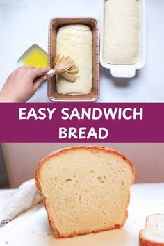 My easy sandwich bread recipe always turns out perfectly! After trying it once, you’ll never want store-bought bread again. Once it cools, it slices beautifully into thin, even pieces. This simple recipe uses just flour, water, olive oil, sugar, and yeast.t. Easy Sandwich Bread Recipe, Easy Sandwich Bread, Bread For Beginners, Homemade Sandwich Bread, Sandwich Bread Recipe, Easy Sandwich