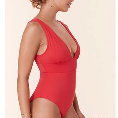 Best Selling Mykonos Swimsuit By Andie Swim. Full Back Coverage. Deep V With Wide Shoulder Straps. Removable Padding. Nice Compression For Flattering Fit. Perfect Shade Of Red. Just Never Wore And Partial To 2 Pieces. Chic Red Bodysuit For The Beach, Red V-neck Bodysuit For Beach Season, Red V-neck Bodysuit For The Beach, Red V-neck Bodysuit For Vacation, Chic Red Lined Swimwear, Studio Images, Comfortable Swimwear, Narrow Hips, Bond Girl