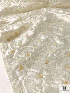 For a special off-white bridal fabric, look at this light cream silk shantung designer fashion fabric with wavy line embroidery and pearl beads. SKU: 12282 Content: 100% Silk Color: Light Cream Width: 43 inches Line Embroidery, Bridal Fabric, Cream Silk, Light Cream, White Bridal, Fabric Gifts, Fashion Fabric, Pearl Beads, Color Light