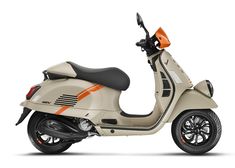 a scooter with an orange stripe on the side