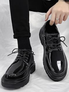 Black Shoes For School Men, Black Shoes Men Aesthetic, Aesthetic Men Shoes, Fashion Rebranding, School Shoes Men, Black Shoes Aesthetic, Oxford Shoes Outfit Men, School Shoes For Boys, Platform Dress Shoes