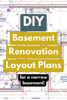 'DIY Basement Renovation Layout Plans for a Narrow Basement!' Small Narrow Basement, Large Basement Ideas Layout, Small Basement Ideas Layout, Large Basement Ideas, Basement Layout Ideas, Basement Remodel Ideas