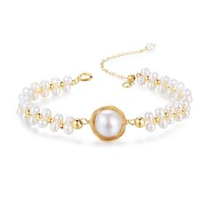 Discover the elegance and beauty of our Coco Kim Classic Wrapped Series Stargazer Pearl Bracelet. Handcrafted with care and attention to detail, this stunning bracelet features a classic wrapped design and luminous pearls that will add a touch of sophistication to any outfit. Elevate your style and make a statement with this must-have accessory. Metal: 14k Gold Filled Pearl: Freshwater Pearls Main Pearl Diameter: 13-15mm (including metal parts) Chain Length: 150mm + 50mm adjustable chain Elegant Adjustable Bracelet With Pearl Pendant, Adjustable Pearl Bracelet With Pearl Pendant, Adjustable Pearl Bracelets With Pearl Pendant, Elegant Adjustable Bracelets With Pearl Pendant, Adjustable Bracelet With Pearl Pendant, Pearl Bracelet With Pearl Charm For Formal Occasions, Classic Pearl Charm Bangle Bracelet, Pearl White Bangle Bracelet With Pearl Charm, Pearl White Bangle With Pearl Charm