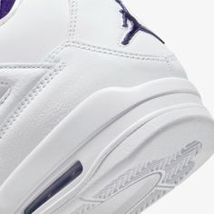 Jordan 4 Metallic Purple, Jordan 4 Metallic, Purple House, Air Jordan Retro 4, Sneakers Jordans, Shoes Sneakers Jordans, Streetwear Shoes, Purple Metallic, Purple Home