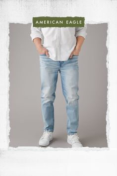 EasyFlex/The authentic denim look you want with just enough flex for all-day comfort./Comfortable and never loses its shape/Light wash/Distressed Casual Stretch Faded Jeans, Casual Stretch Jeans In Faded Color, Casual Light Indigo Washed Jeans, Casual Light Indigo Jeans For Fall, Casual Washed Slim Fit Bottoms, Casual Light Wash Cargo Jeans, Everyday Light Indigo Jeans With Relaxed Fit, Casual Distressed Light Wash Jeans, Light Indigo Relaxed Fit Jeans For Everyday