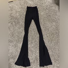 These Black Aerie Flare Leggings Are Almost Brand New, Having Only Been Used Twice. They're Super Comfortable And Stylish, Perfect For Any Occasion. The Flare Design Adds A Trendy Touch, Making Them Great For Casual Outings. Black High Stretch Bottoms For Night Out, Black Stretch Hip-length Bottoms, Non-stretch Hip-length Bottoms For Night Out, High Stretch Black Bottoms For Party, Stretch High-cut Leggings For Night Out, High-cut Leg Stretch Leggings For Night Out, Black High-stretch Party Bottoms, High-cut Leg Black Elastane Pants, Black High-cut Leg Elastane Pants