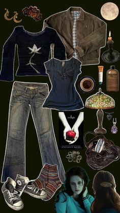 a collage of clothes, shoes and other items from the movie twilight saga breaking dawn