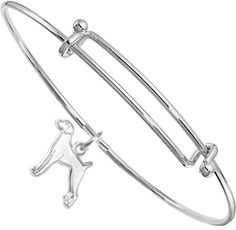 Vizsla Bangle – Solid Sterling Silver Vizsla Charm Durable Stainless Steel Bangle Bracelet Adjustable Charm Bangle With Lobster Clasp, Adjustable Silver Bangle With Charms, Adjustable Hypoallergenic Dangle Charm Bracelet, Hypoallergenic Adjustable Dangle Charm Bracelet, Adjustable Silver Charm Bracelet With Dangle, Adjustable Silver Dangle Charm Bracelet, Silver Adjustable Dangle Charm Bracelet, Pug Accessories, Afghan Hound