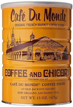 a can of coffee with the label cafe du monde