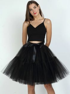 Technology: collage/splicingFabric name: American nylon netMain fabric composition: nylon/nylonContent of main fabric components: 100%Skirt length: middle skirtNumber of layers:5 layerElastic Waist:65cm-110cmColors:black Tutu En Tulle, Tutu Women, Bridesmaid Skirts, Skirt Tutu, Tulle Tutu Skirt, Pleated Skirts, Tulle Tutu, Rockabilly Dress, Skirt Vintage