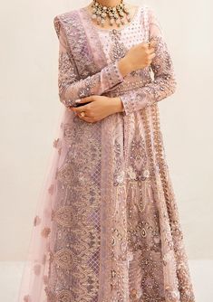 Introducing our Luxury Wedding Collection by Ramsha to make you look and feel your best These pieces will add a touch of class and elegance to your wardrobe. This collection is a beautiful collection of ensembles offering versatile compositions for the latest festive wardrobe requirements. Embroidered Handmade Front Body Embroidered Back Body With Sequence Embroidered Handmade Front And Back Kali With Sequence Embroidered Handmade Sleeve With Sequence Embroidered Dupatta With Sequence Raw Silk For Lining Raw Silk Trouser. Color: There might be slight color variation due to lighting and flashes during the photo shoot. The color may also vary because of different screen resolutions. Wash Care: Dry Clean Only. Eid Anarkali Set With Intricate Embroidery, Designer Long Anarkali Set For Diwali, Long Sleeve Chinon Anarkali Set With Zari Work, Designer Semi-stitched Anarkali Set With Sheer Dupatta, Festive Floor-length Anarkali Set With Dabka, Semi-stitched Anarkali Set With Sheer Dupatta For Eid, Semi-stitched Anarkali Set With Dabka Work For Diwali, Designer Eid Anarkali Set Maxi Length, Anarkali Traditional Wear With Dabka Detailing