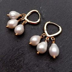 Top Rated Freshwater Cultured White Keshi Pearl Earrings, Jewelry Keshi Pearl Earrings, Keshi Pearls, Fashion Jewelry Earrings, Fresh Water, Jewelry Watches, Pearl Earrings, Gold Plate, Fashion Jewelry, Gems