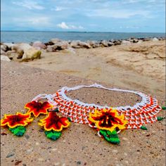 Set Necklace, Earrings And Bracelet. Color: White, Green, And Red. Mexican Jewelry. Colorful Beaded White Jewelry For Festivals, White Jewelry With Colorful Beads For Festival, Festival White Jewelry With Colorful Beads, Beach Jewelry With Colorful Beads In Red, Red Jewelry With Colorful Beads For The Beach, Beach Red Jewelry With Colorful Beads, Traditional Orange Jewelry For Beach, Traditional Orange Beach Jewelry, White Beaded Dangle Necklaces For Gifts