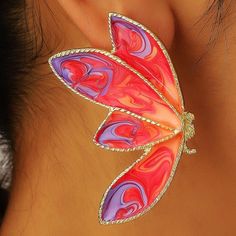 Absolutely Beautiful Large Butterfly Earrings In Pink, Coral And Purple Marbled Enamel With Gold Accents. Lightweight, Pierced. Boutique Packaging Includes Storage Bag New To Poshmark? Use Code Emmiesbling For $10 Off Your Purchase When You Open A New Account. Check Out My Other Listings If You Like Boho Hippie 60’s 70’s 80’s 90’s Y2k Retro Mcm Pin-Up Beach Western Pool Coachella Festival Southwestern Bohemian Vintage Ig Instagram Tik Tok Gypsy Spell Vici Nasty Gal, Misguided, House Of Cb, Quay, Coral And Purple, Boutique Packaging, Contemporary Vintage, Zara Jewelry, Coachella Festival, Swirl Earrings, Luxury Contemporary, Anthropologie Jewelry, Love Culture