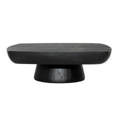 a black wooden table top on a white background