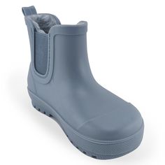 Get ready to embark on rainy adventures with your little one in style and comfort. Our BEARPAW Chelsea Toddler Rain Boots with Faux-Fur Lining are specially designed to keep tiny feet dry and happy, no matter the weather. Crafted from durable waterproof PVC, these rain boots are built to withstand puddle-jumping escapades. The built-in elastic band makes putting them on and taking them off a breeze. The all-weather traction sole ensures secure footing in any conditions, providing peace of mind f Toddler Timberlands, Puddle Jumping, Toddler Rain Boots, Boots With Fur, Timberland Classic, Chelsea Rain Boots, Toddler Winter, Side Zip Boots, Suede Slippers