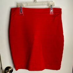 Express Red Mini Pencil Skirt. Nwt. Zips Up In Back With Hook And Eye Closure At Top. 65% Rayon, 30% Nylon, 5% Spandex. Very Stretchy! Size 2, But I’m A 4/6 And It Fit Me. Red Knee-length Bottoms For Night Out, Red Pencil Skirt For Summer Night Out, Red Knee-length Skirt For Night Out, Red Stretch Mini Skirt For Spring, Red Fitted Mini Length Bottoms, Red Mini Pencil Skirt For Spring, Red Mini Pencil Skirt For Party, Red Fitted Mini Bottoms, Red Stretch Pencil Skirt For Party