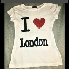 I Love London Tshirt Ladies’ Junior Size Medium New Measures: Pit To Pit 17” =34” Bust Top To Bottom 24” Bought In London! Ships From Los Angeles.. London Tshirt, Teacher Tee Shirts, I Love London, Swiftly Tech Short Sleeve, Drop Shoulder Tee, Love London, Champion Shirt, Max Black, Teacher Tees