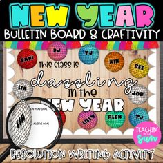 the new year bulletin board and craftivity