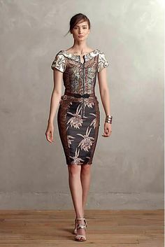 Anthropologie Embroidered Brocade Dress From Beguile by Byron Lars Sz 2 - NWOT #ByronLars #PencilDressSheath #PartyCocktail Anthropology Dresses, Fringe Clothing, Byron Lars, Black Ruched Dress, Mixed Media Dress, Brocade Dress, Structured Dress, Brocade Dresses, Ruched Bodycon Dress