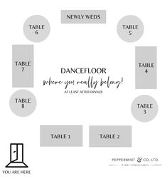 the dancefloor table plan