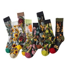 PRICES MAY VARY. 【Aethestic Socks】Breaking the stereotype of traditional summer socks! Socks are very soft, elastic band will not fall off. You can feel the thin package of your feet, but it is not hot and very light. 【Flower Socks】Vintage flower ankle high socks within several colors and patterns. There are different ombinations within different styles that can match your summer dress up. 【Material】Fashion crystal lace elastic short cocks are made of Cotton & nylon, thin glass socks are very th Cottagecore Accessories, Ankle High Socks, Flower Crew, Flower Socks, Silk Socks, Floral Socks, Crystal Lace, Mesh Socks, Transparent Flowers