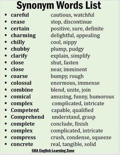 a list of words that are in the english language, with different types of words