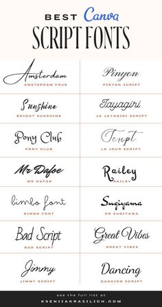 the best script font styles for any type of lettering, and how to use them