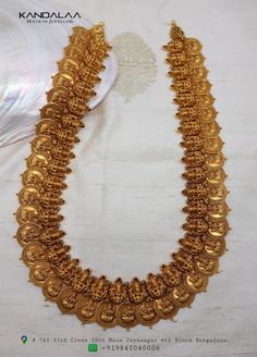 To Know More About this Product Do Visit Our Showroom At Jayanagar 4th Block Bengaluru. OR Whatsapp Us +919845040006 +919845040007 Kasumala Designs, Kaasu Mala, Kasula Peru, Gold Earing, Gold Haram Designs, Fashion Jewelry Necklaces Gold