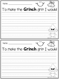 printable worksheet for writing to make the grin i would use it as an activity