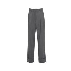 Officine Generale "Willow" herringbone pants in Italian wool  High rise Four-pocket style Pleated front  Straight legs Cuffed hem Concealed hook/zip fly; belt loops  Virgin wool Dry clean Imported Wool Straight Leg Pants With Belt Loops, Wool High-waisted Pants With Welt Pockets, Wool Straight Leg Bottoms With Belt Loops, Wool Dress Pants With Belt Loops, Wool Bottoms With Belt Loops For Work, Business Wide-leg Pants With Belt Loops, Wool Tapered Leg Pants With Belt Loops, Office Wool Wide Leg Pants With Belt Loops, Wool Bottoms With Belt Loops For Fall