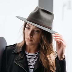 Yellow 108 Dylan Fedora - Grey – Yellow 108 | Sustainable Headwear + Accessories Grey Fedora, Women Fedora, Gray Hat, Womens Wetsuit, Sustainable Leather, Wool Fedora, Felt Fedora, 40s Fashion, Fashion Night