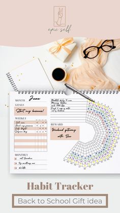 Habit Tracker | Back to School Gift Idea Back To School Gift, Bullet Journal Layout