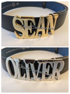 OliverCustoms.com   belt buckles are of luxury quality and definitely heirloom worthy.  We sand, weld, and polish every buckle by hand.  Our buckles have a solid welded construction on the back.  They are made from stainless steel and are designed to last multiple lifetimes!   Even the backs of our buckles are professionally finished and are just as attractive as the front.  The buckles will accommodate up to a 1.5 inch belt strap.  Keep in mind that we are a custom facility, so the sizes can be Luxury Silver Belt For Gift, Adjustable Gold Belt Buckle As Gift, Silver Engraved Belt For Gift, Silver Engraved Belt As Gift, Classic Gold Belt Buckles As Gift, Classic Gold Belt Buckle As Gift, Luxury Adjustable Silver Belt Buckles, Old School Hip Hop, Suspender Belt