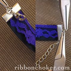 the scissors are being used to make crocheted garters and other items