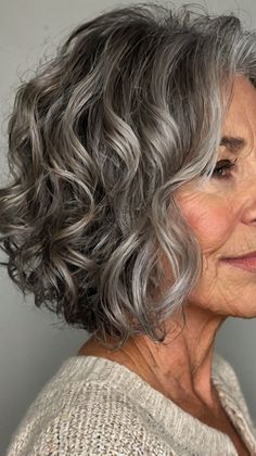 Hairstyles for Womens Over 50 Grey Hair Hairstyles, Hairstyles For Ladies Over 50, Gray Hair Hairstyles, Short Curly Cuts, Hairstyles For Ladies