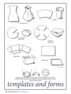 the instructions to make paper vases and forms