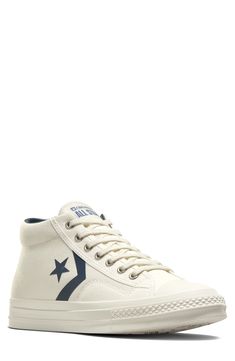 A 1970s icon gets a modern refresh in a classic mid-top sneaker that's topped with sturdy canvas and layered on the sides with minimalist logo details. Lace-up style Removable OrthoLite® insole Textile upper and lining/rubber sole Imported Everyday Canvas High-top Sneakers With Gum Sole, Converse Canvas High-top Sneakers With Contrast Sole, Canvas High-top Sneakers For Everyday, Sporty High-top Sneakers With Canvas Lining, Everyday Canvas High-top Sneakers, Retro High-top Canvas Sneakers With Gum Sole, Canvas High-top Sneakers With White Sole For Everyday Wear, Sporty Everyday Canvas High-top Sneakers, High-top Canvas Sneakers For Everyday