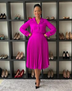 Kitenge Designs Dresses, Stylish Business Outfits, Working Dresses, Crinkle Skirt, Pleated Skirt Outfit, Best African Dresses, Classy Outfits For Women, Church Fashion