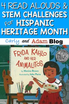 September is Hispanic Heritage Month, and it’s the perfect time to integrate STEM and literacy to help teach elementary students about diversity in STEM and professional careers.  Here are 4 of our favorite STEM Read Aloud activities and challenges for kids to use in your classroom during Hispanic Heritage Month. #STEM #hispanicheritagemonth Challenges For Kids, Steam Challenges, Coding Lessons, Read Aloud Activities, Elementary School Library, Spanish Heritage, Classroom Freebies