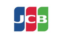 the jcb logo is shown in blue, green, and red letters on a white background