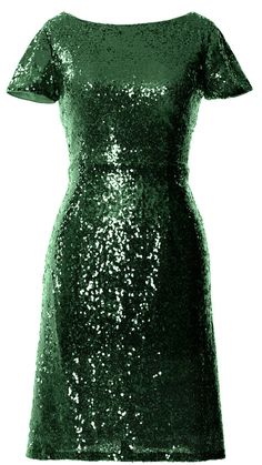 MACloth Women Short Sleeves Knee length Sequin Bridesmad Cocktail Dres Fitted Cap Sleeve Mini Dress For Summer, Green Stretch Mini Dress With Sequins, Summer Stretch Mini Dress With Cap Sleeves, Green Cap Sleeve Dress For Spring, Green Cap Sleeve Spring Dress, Spring Green Cap Sleeve Dress, Green Knee-length Sequin Mini Dress, Spring Party Dress With Cap Sleeves, Fitted Green Cap Sleeve Dress