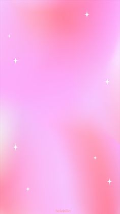 a pink background with white stars in the sky